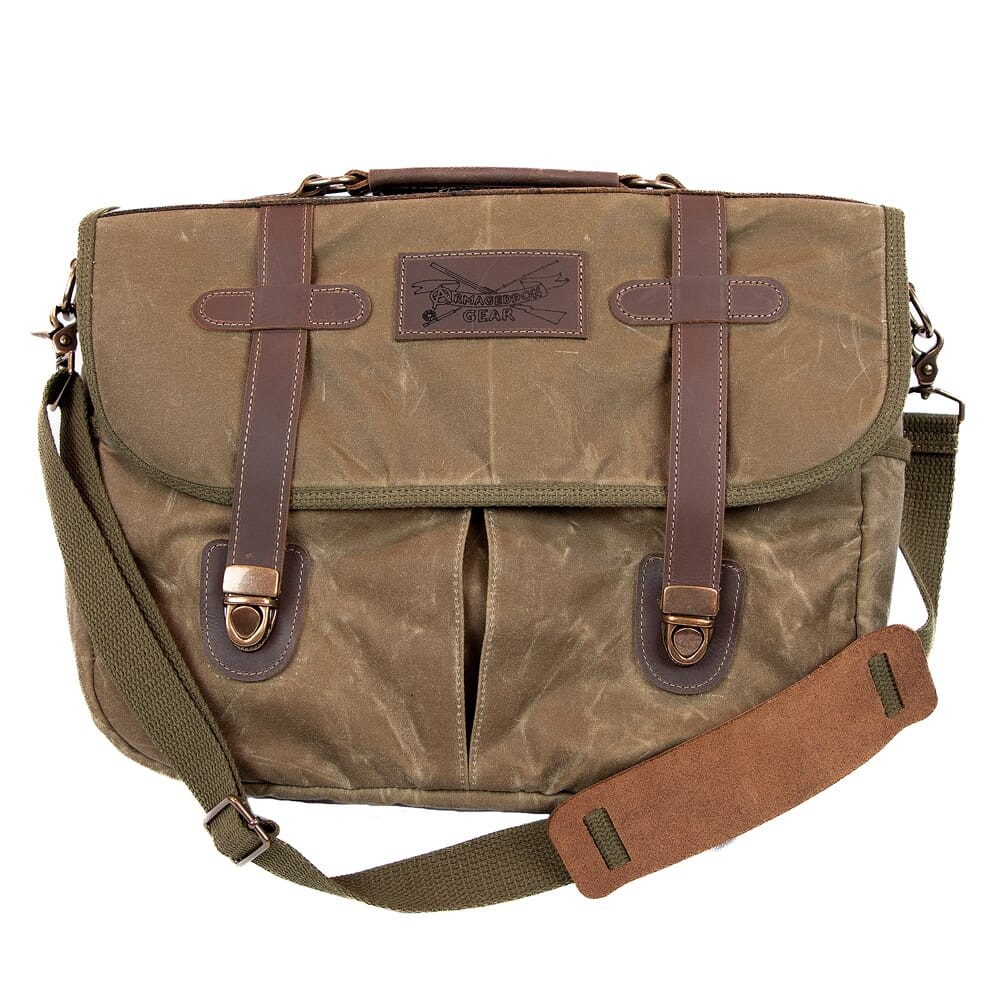 Armageddon Gear Tan Waxed Field Briefcase with Dividers (AGH0112-TN)
