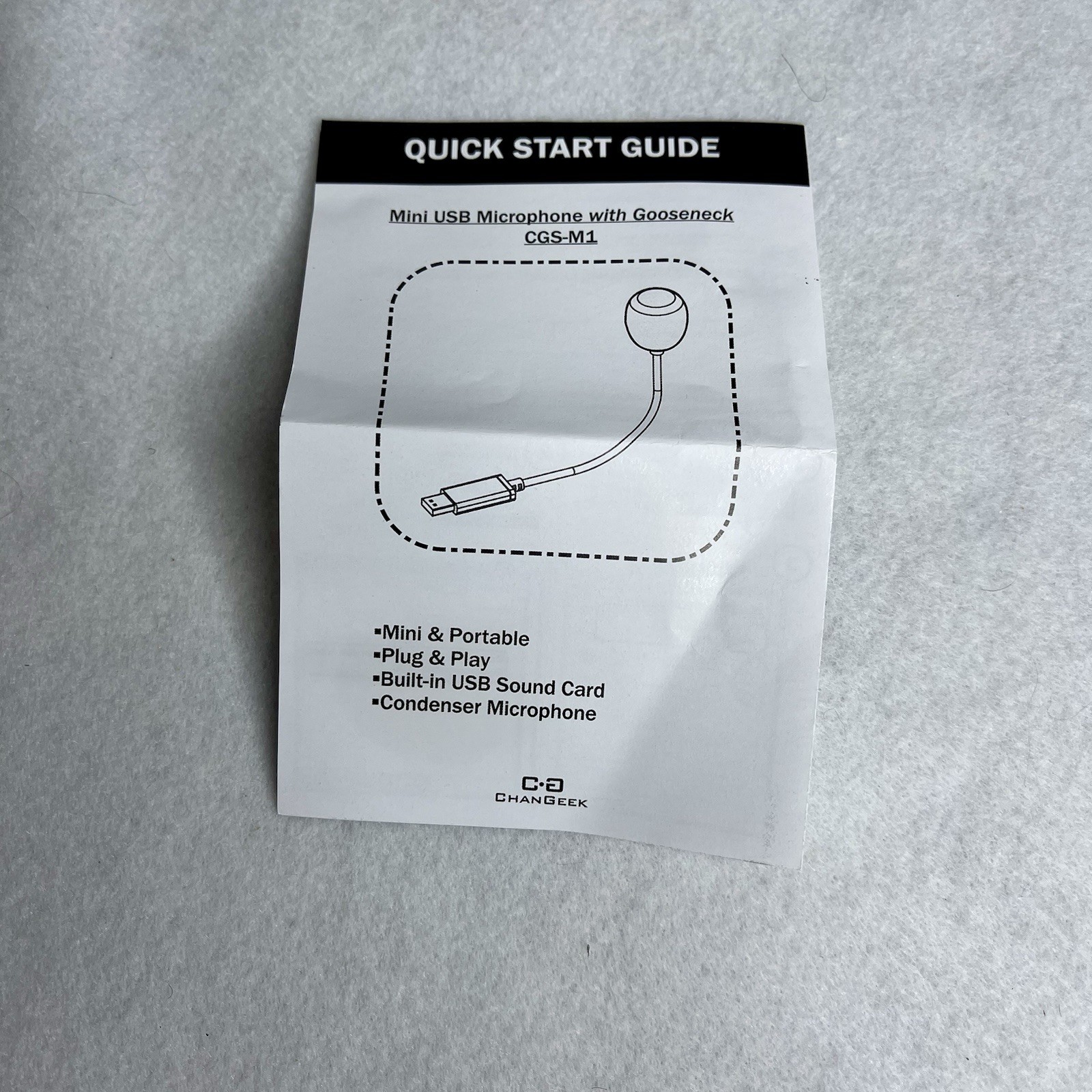 Mini USB Microphone for Laptop or Desktop Computer. Plug & Play
