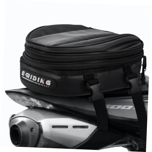 Motorcycle Tail Bag, 12L-15L Expandable Waterproof Motorbike Rear Seat