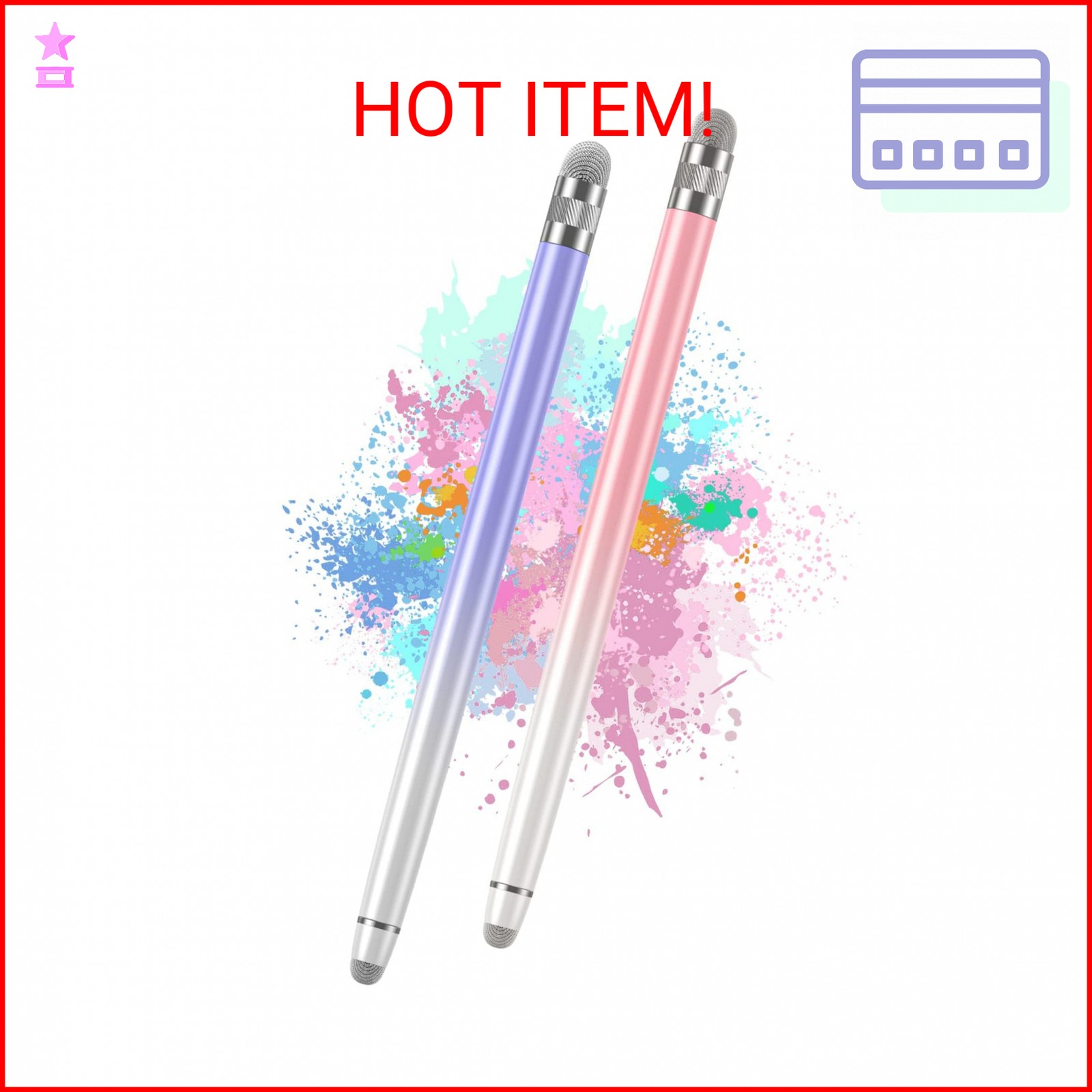 Bopomofo 2PCS Stylus Pens for Touch Screens,Stylus Pen for iPhone/iPad/Tablet An