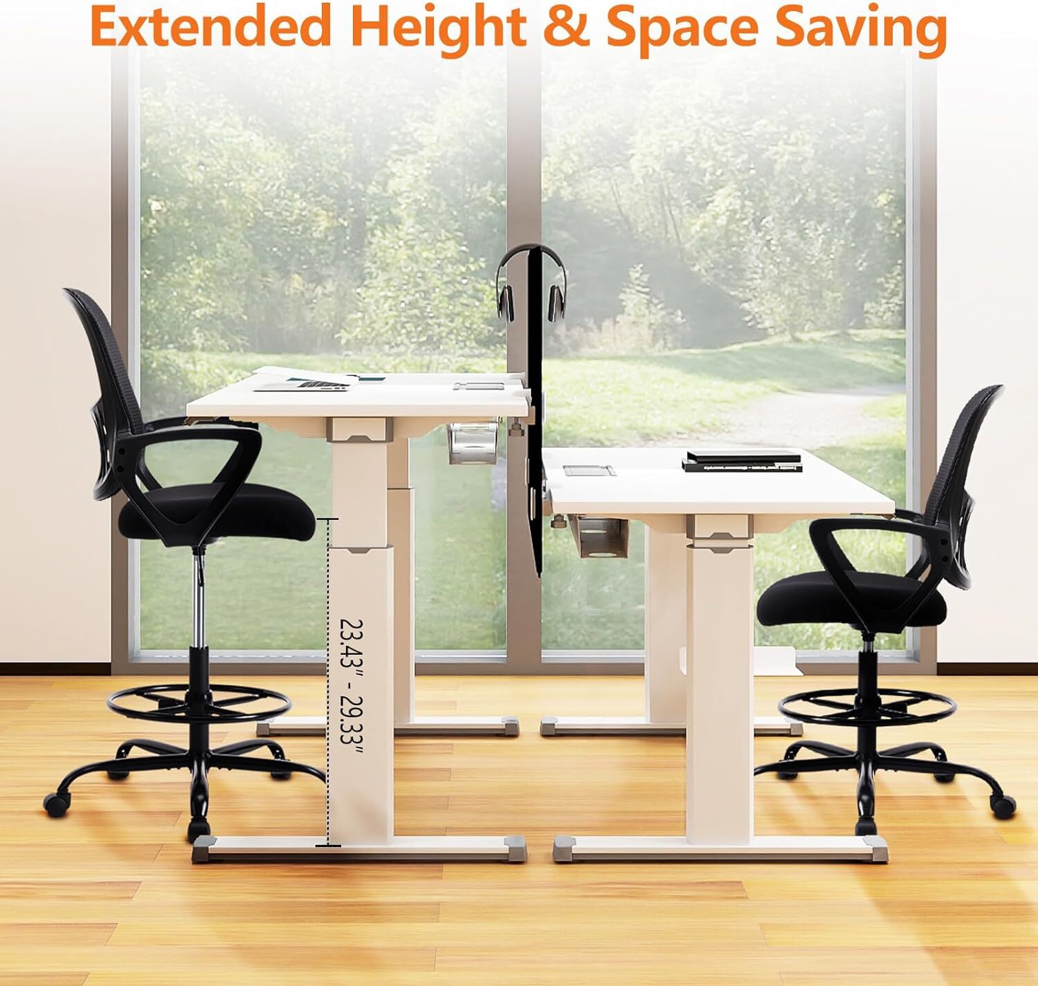 Ergonomic Adjustable Tall Drafting Chair: Perfect for Home Office Standing Desks