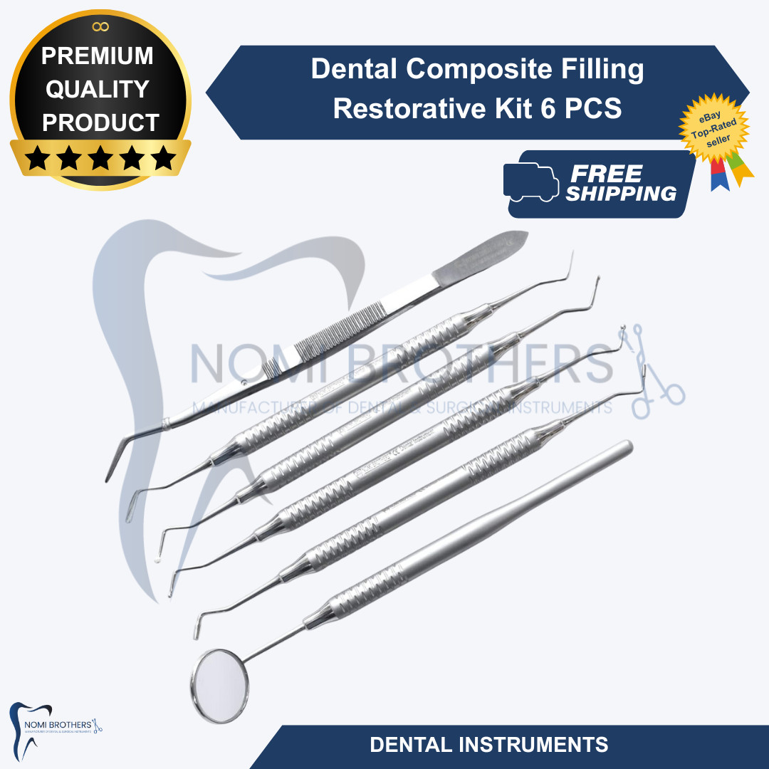Dental Composite Filling Restorative Kit Hollow Instruments Double set of 6 pcs