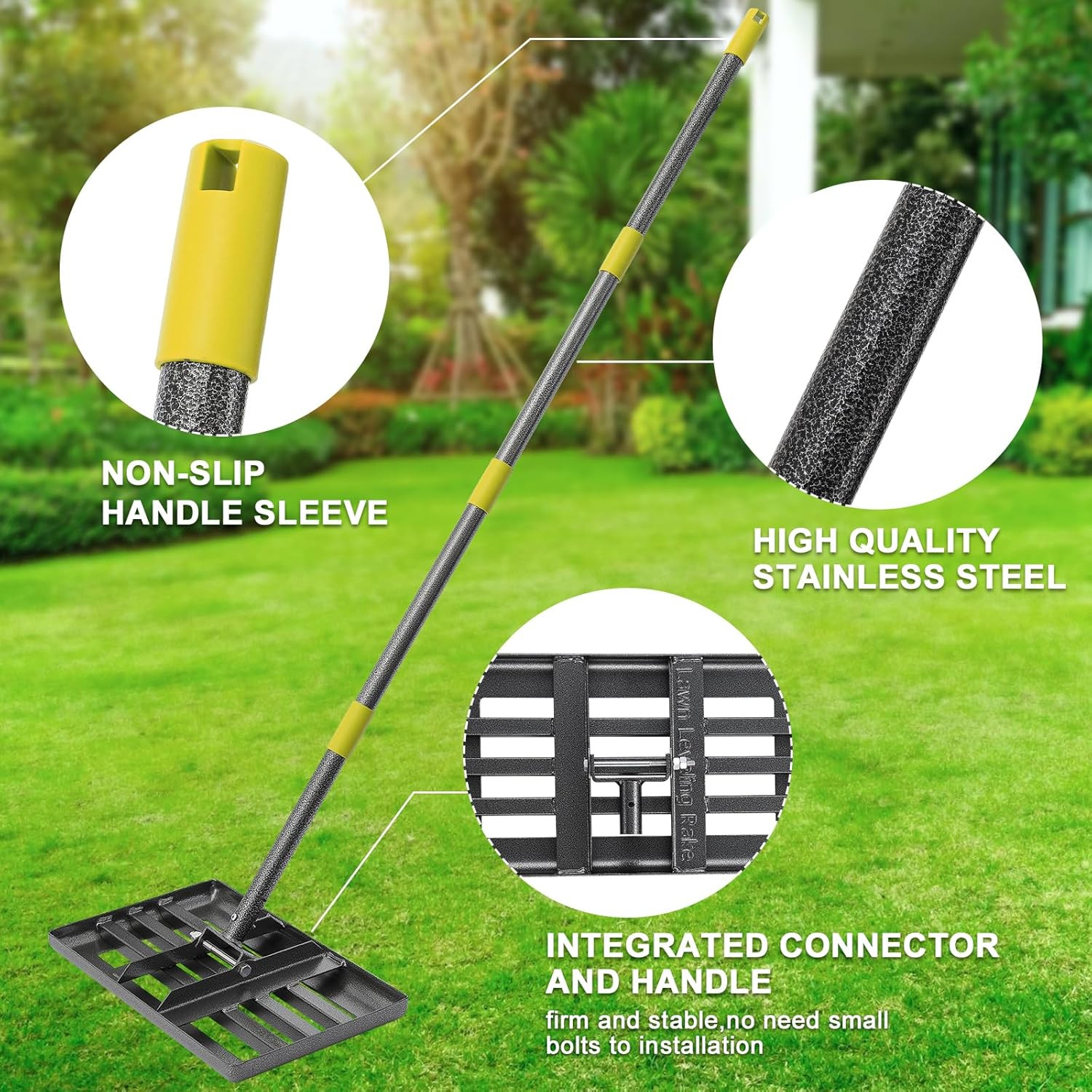 Lawn Leveling Rake | Levelawn Tool | Level Soil or Dirt Ground Surfaces Easily |