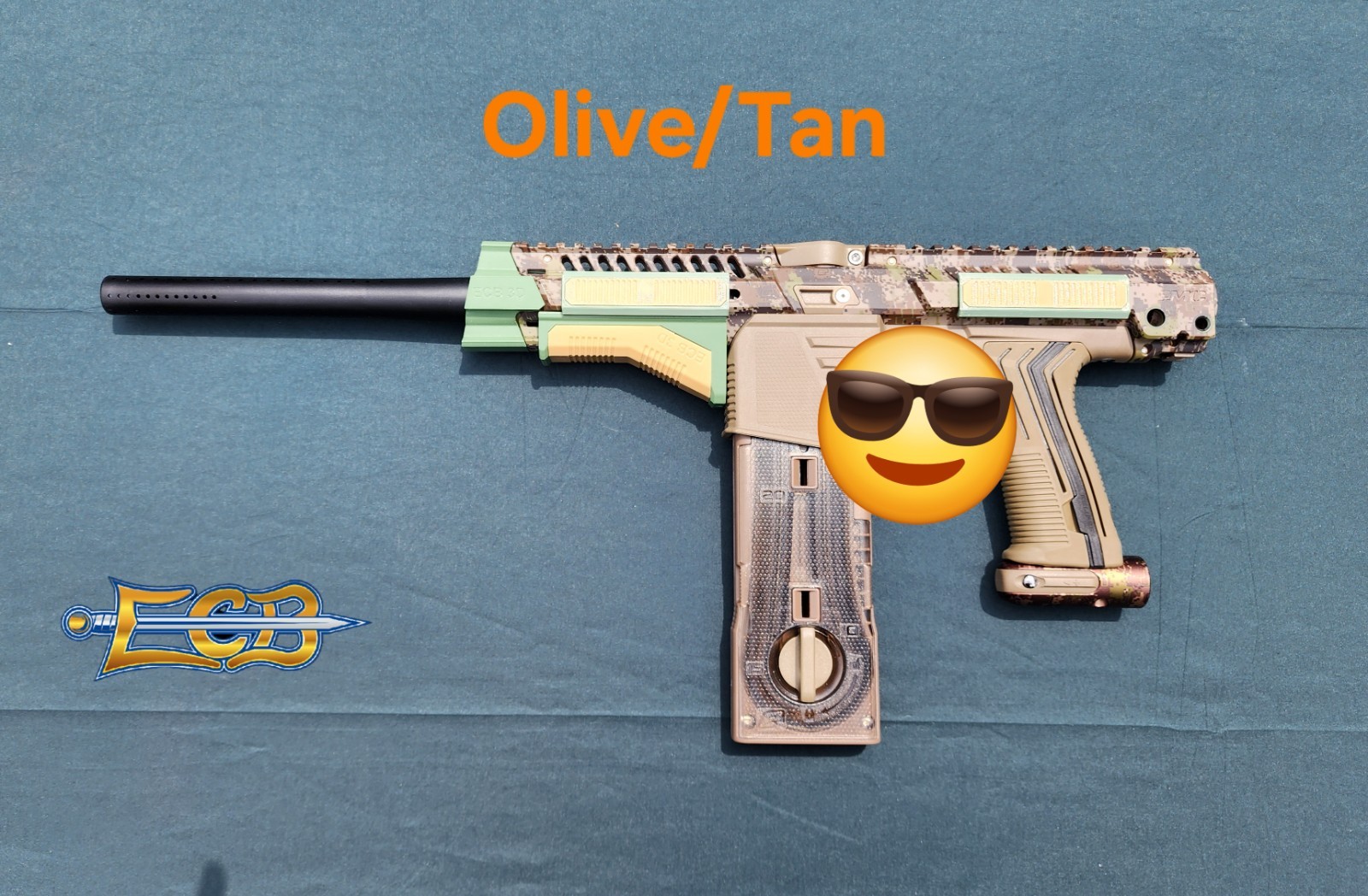 ECB 3D Printing Side Grip for the PE EMF100, Olive/Tan