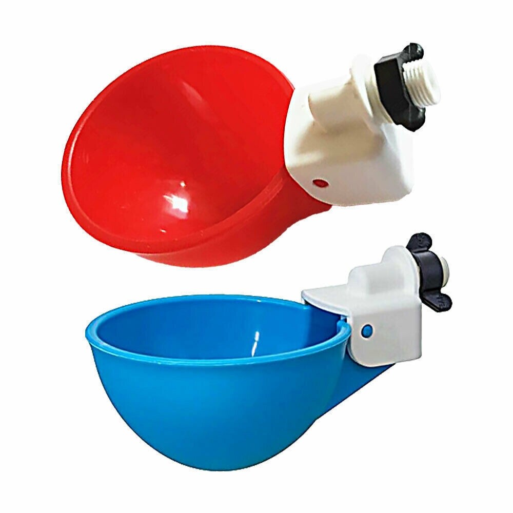 20 PCS Automatic Water Cups Poultry Drinker Waterer Chicken Ducks Quail Drinking