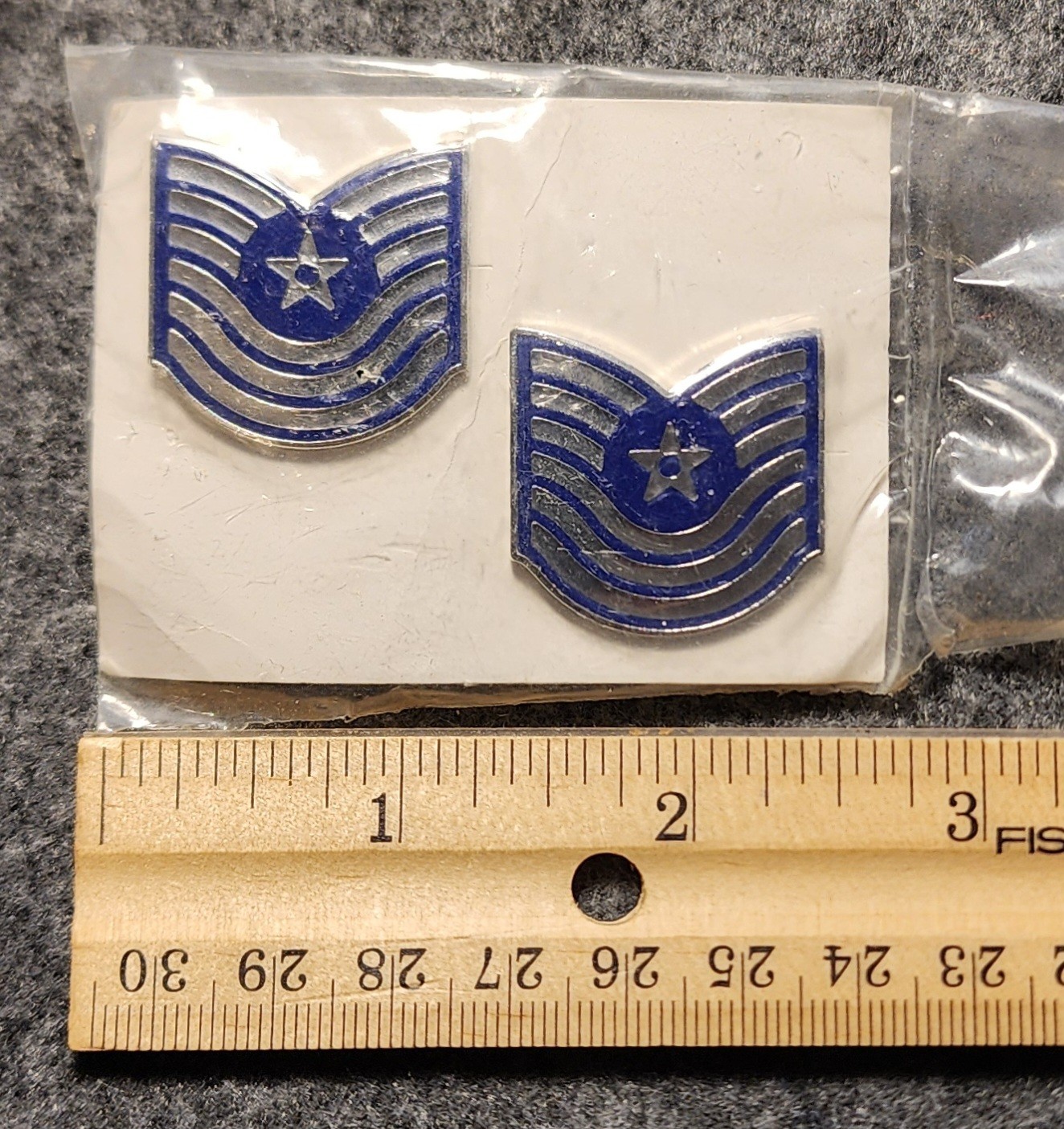 U. S. Air Force Master Sergeant E-7 Collar Insignia and Epaulets - Dated 4/85