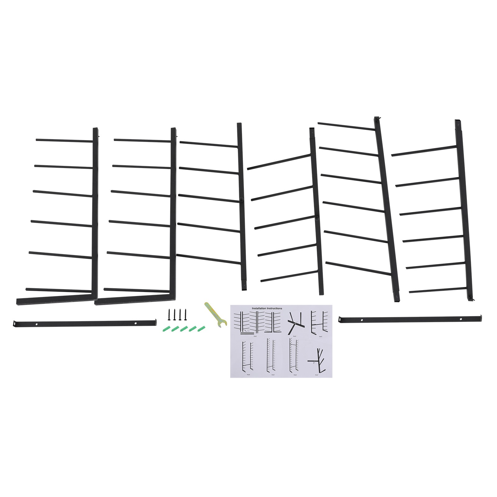 17-Tier Wall Mounted Blueprint Storage Rack for Organized Drawings