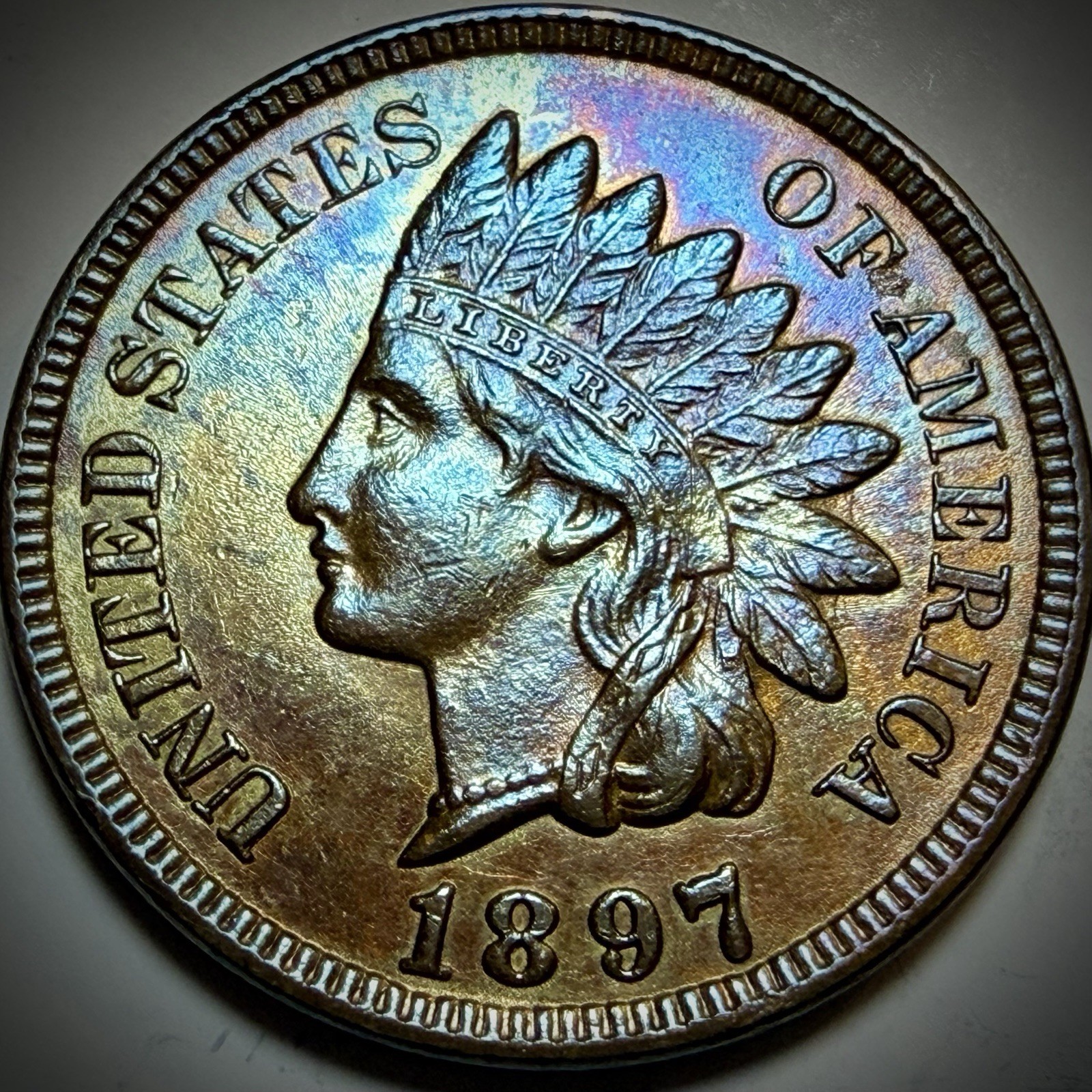US 1897 Indian Head Penny - 1 Cent Bronze Coin