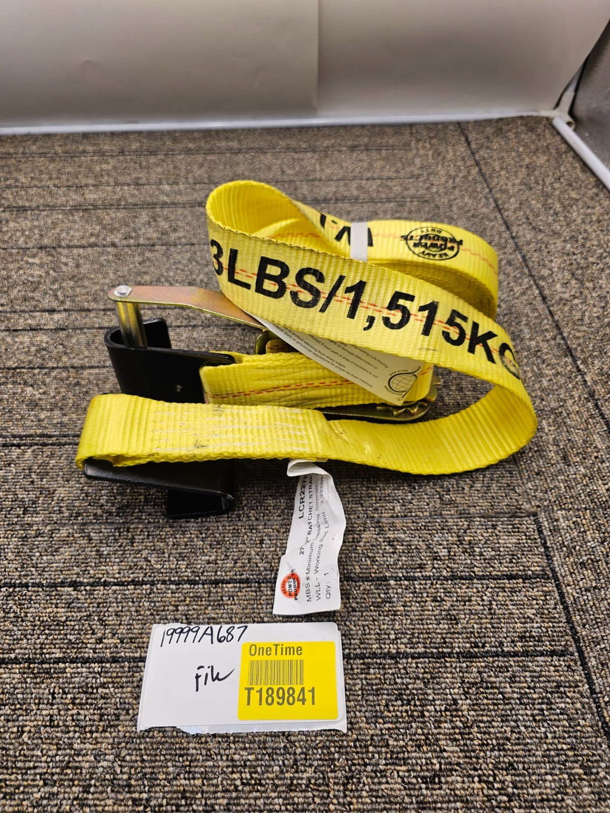 Power Products LCR227FH Ratchet Strap with Flat Hook 27' X 2"
