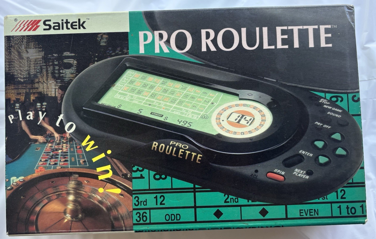 Saitek Handheld Pro Roulette Electronic Casino Game Hand Held Game Tested Works