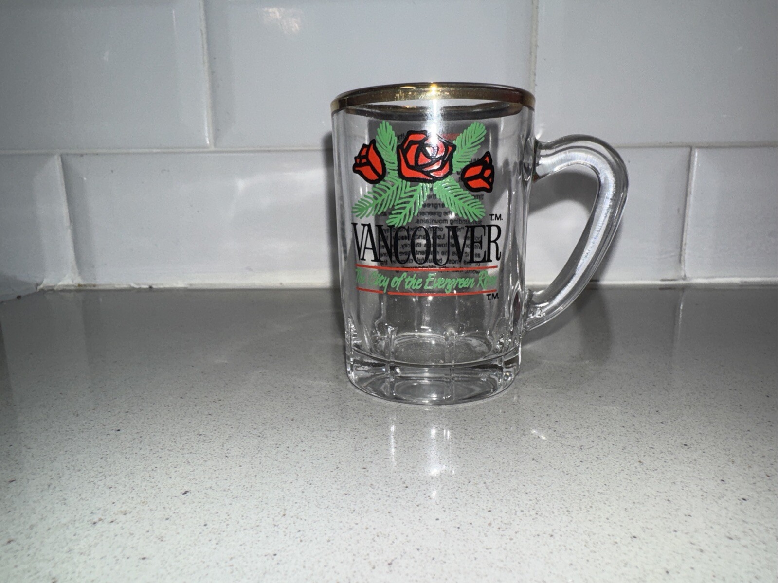 Vancouver The City Of The Evergreen Rose Mini Mug Shot Glass