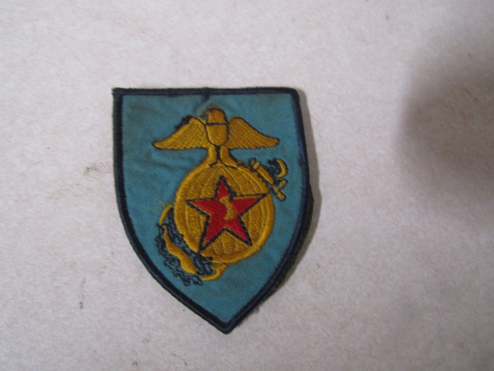 MILITARY PATCH SEW ON OLD VIETNAM ERA MARINE DIVISION VOLUNTEER FORCE