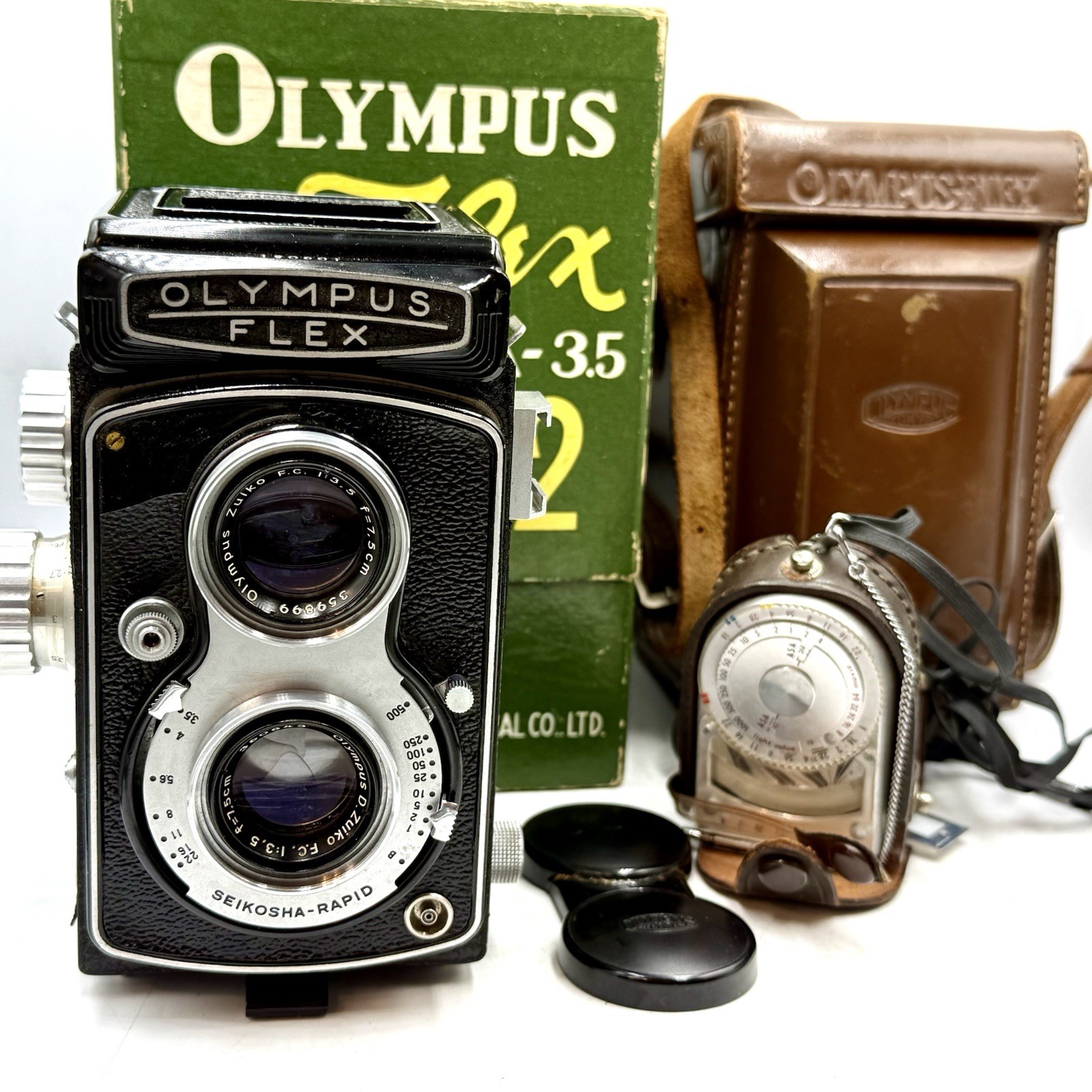US DDP [Near MINT] Olympus Olympusflex A f3.5 TLR Film Camera w/ Case from JAPAN
