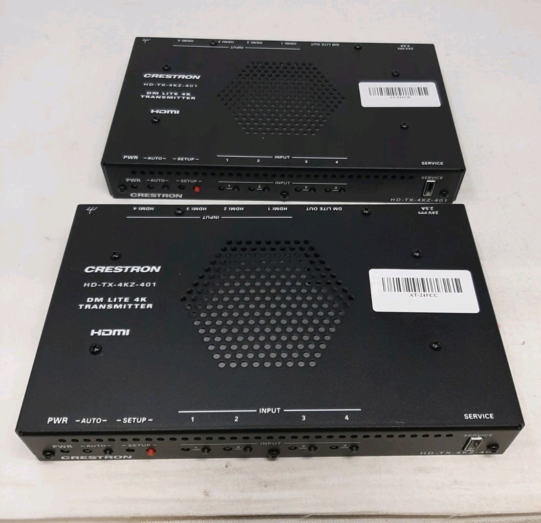 lot of 2 Crestron HD-TX-4KZ-101 Transmitter for HDMI Signal Extension