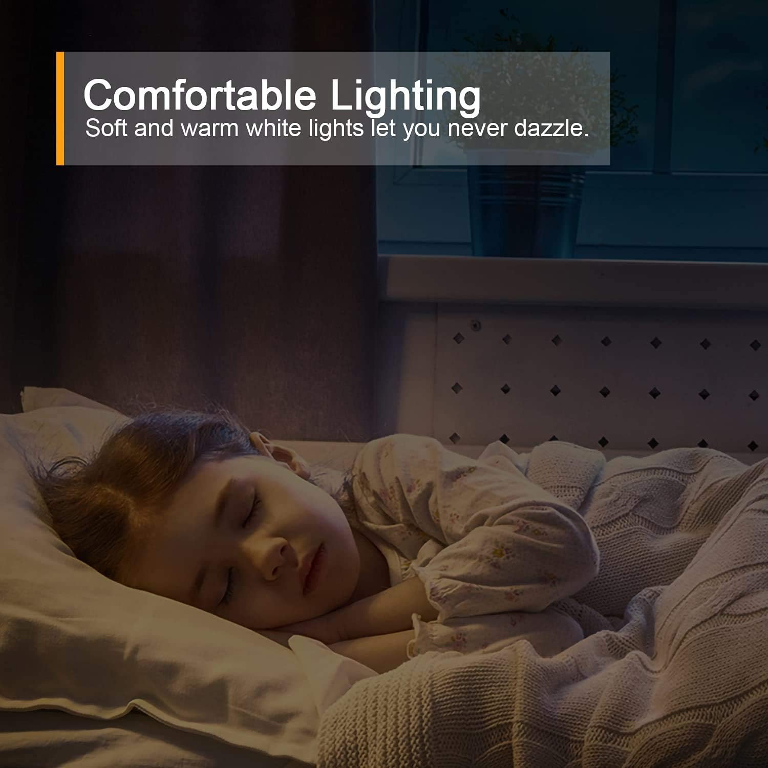 Lyridz Rechargeable Battery Night Light with Motion Sensor, Portable Mini Warm W