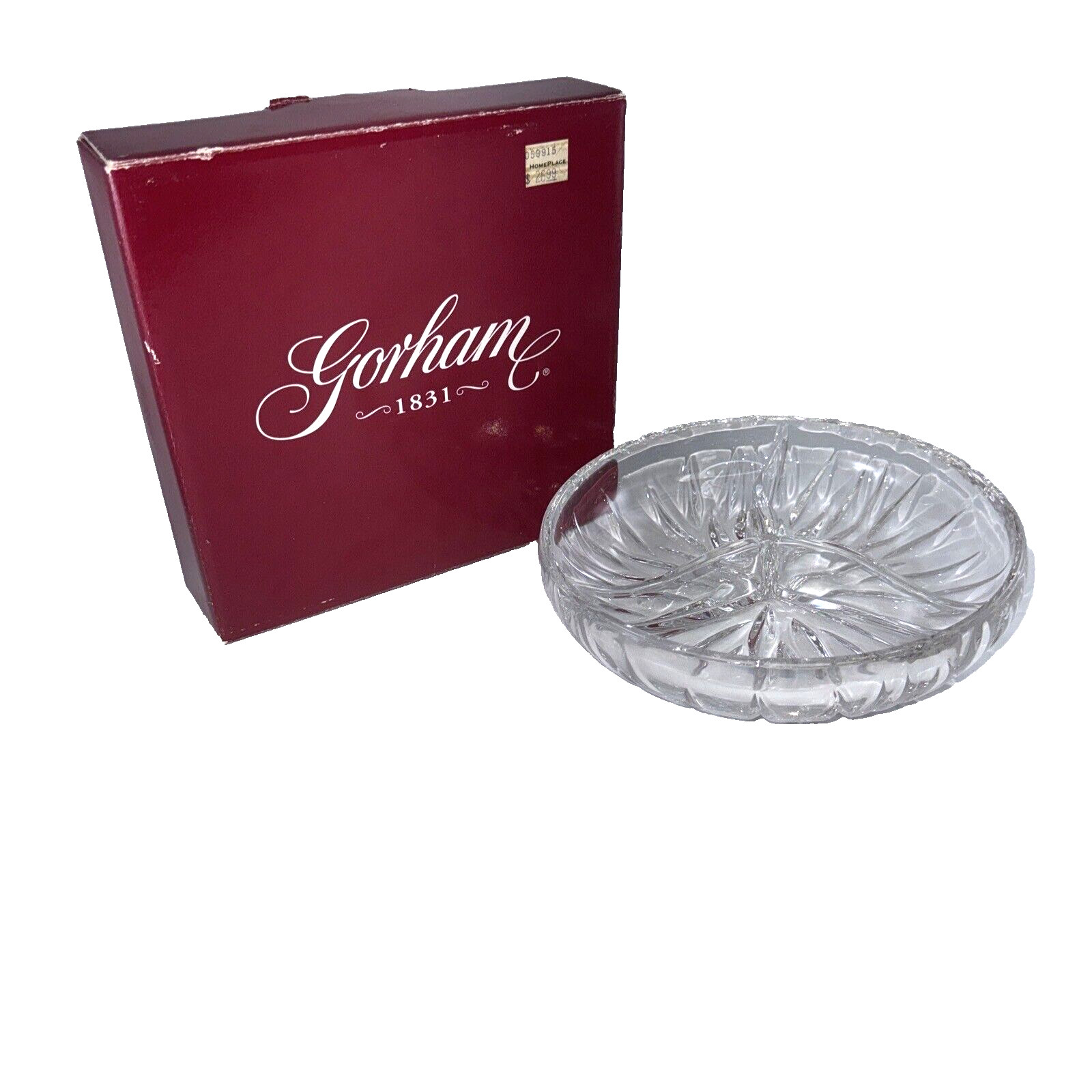 Star Blossom Full Lead Crystal Relish Dish