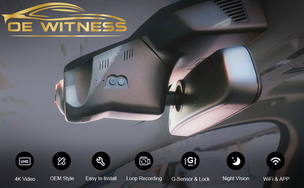 OE Witness 4K Ultra HD Plug & Play DashCam For Jaguar XF/ XE/ F PACE