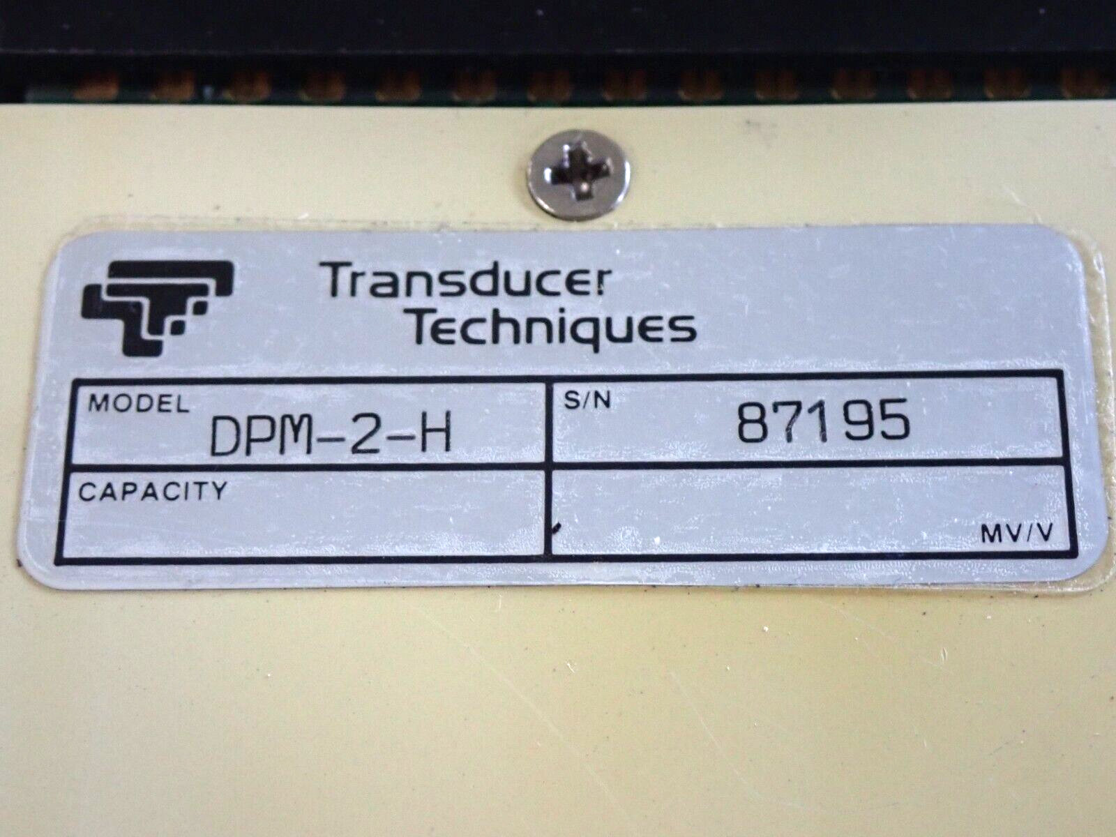 DPM-2-H TRANSDUCER TECHNIQUES Intelligent Panel Mount Meter
