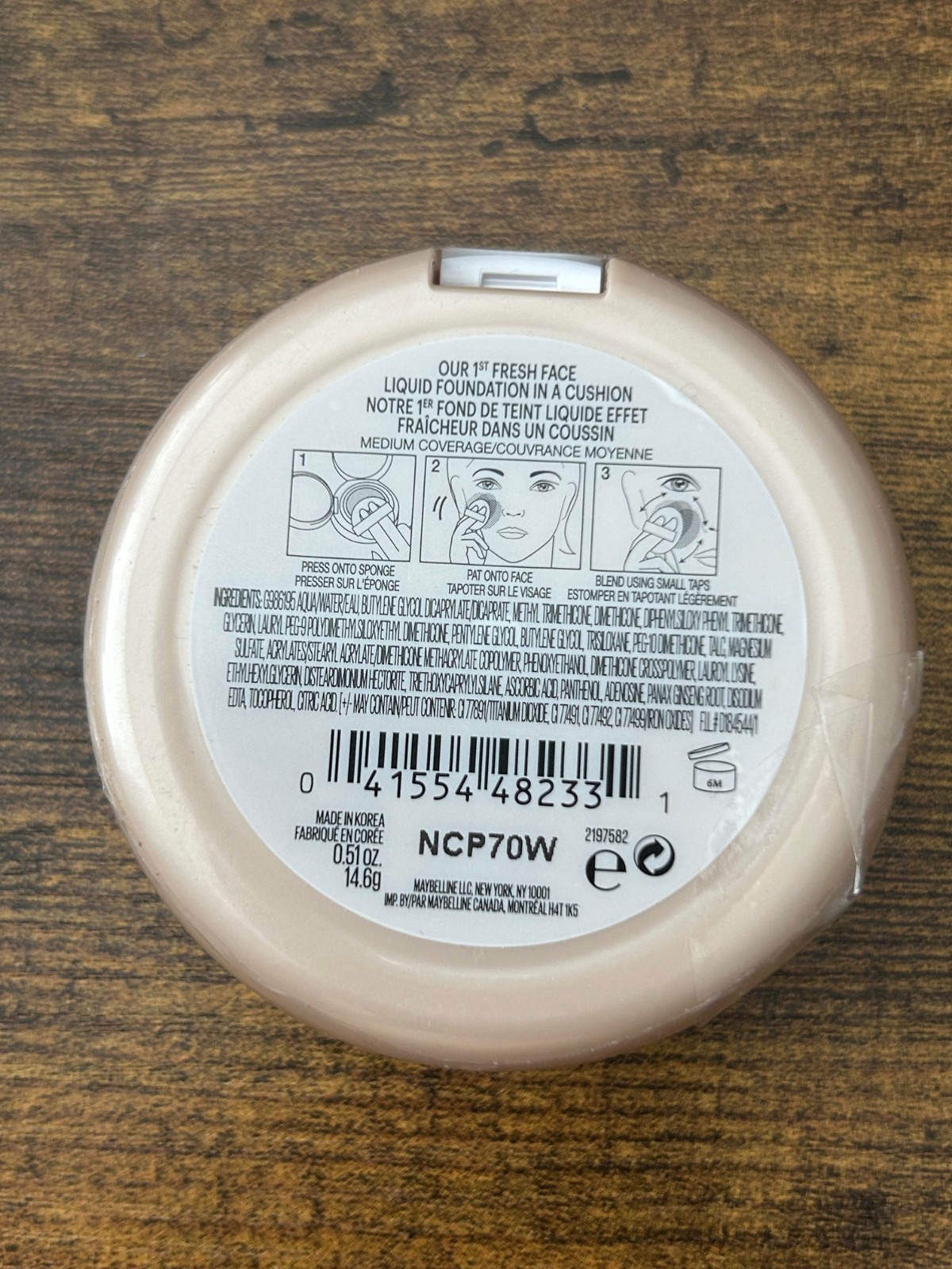 MAYBELLINE Dream CUSHION LIQUID FOUNDATION IVORY #15 NEW SEALED