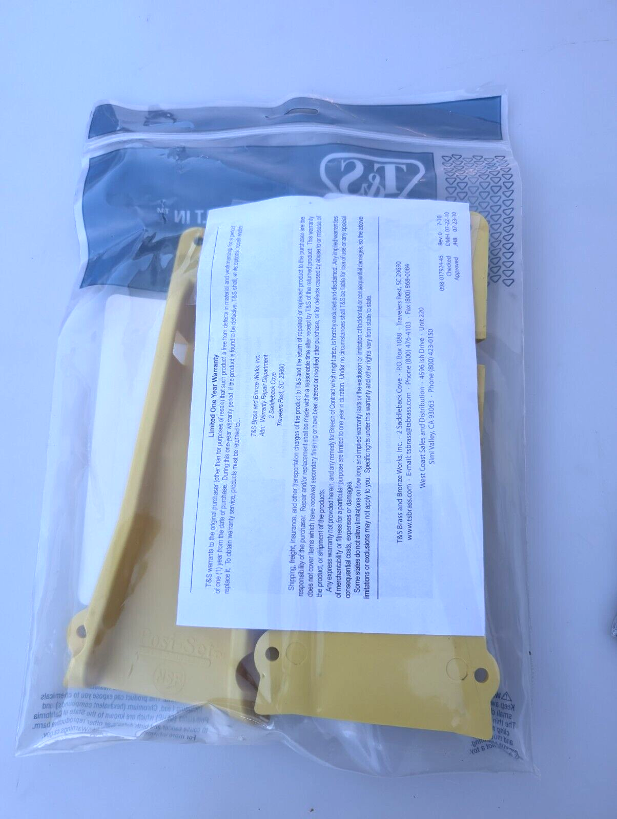 T&S Brass - POSI-SET - Appliance Locator Set