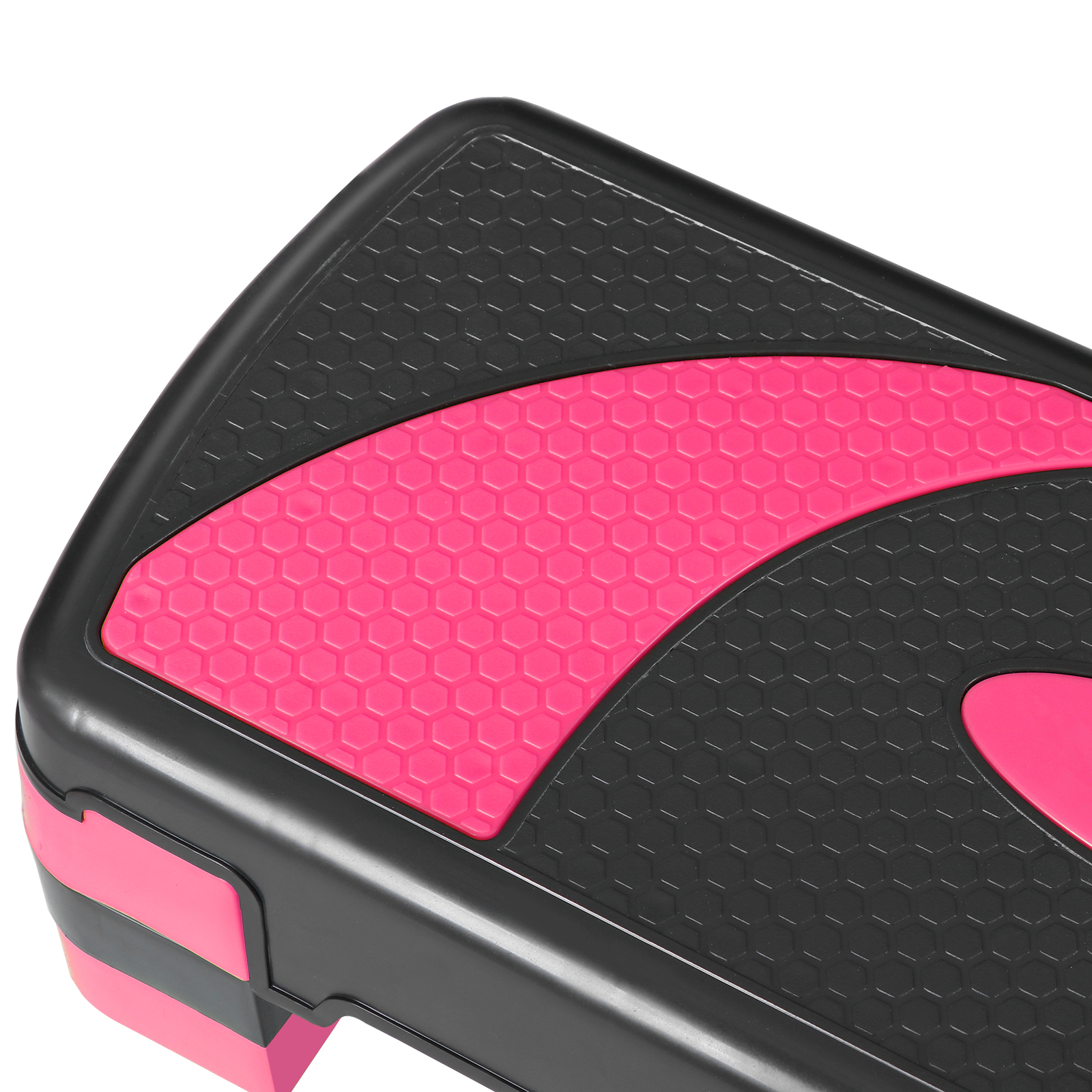 31" Adjustable Exercise Step Platform, 3-Level Height Non-Slip Surface Pink