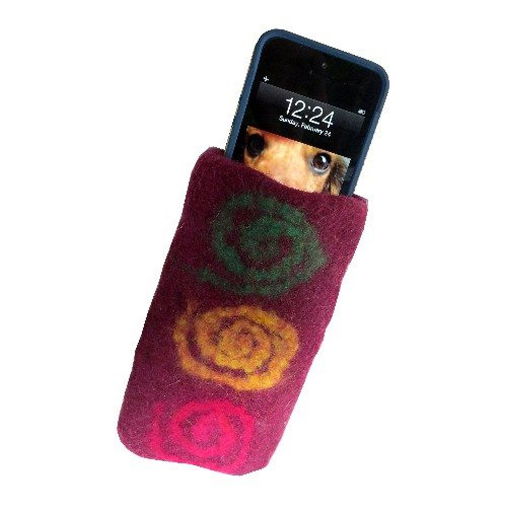 Hand Felted Sunglass/Reading Glasses, Cell or Camera Case - Large or Small