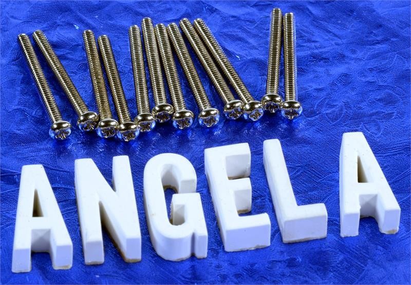 12 Humbucking Pickup Mounting Nickel Machine Screws For USA Guitars, #GHS1