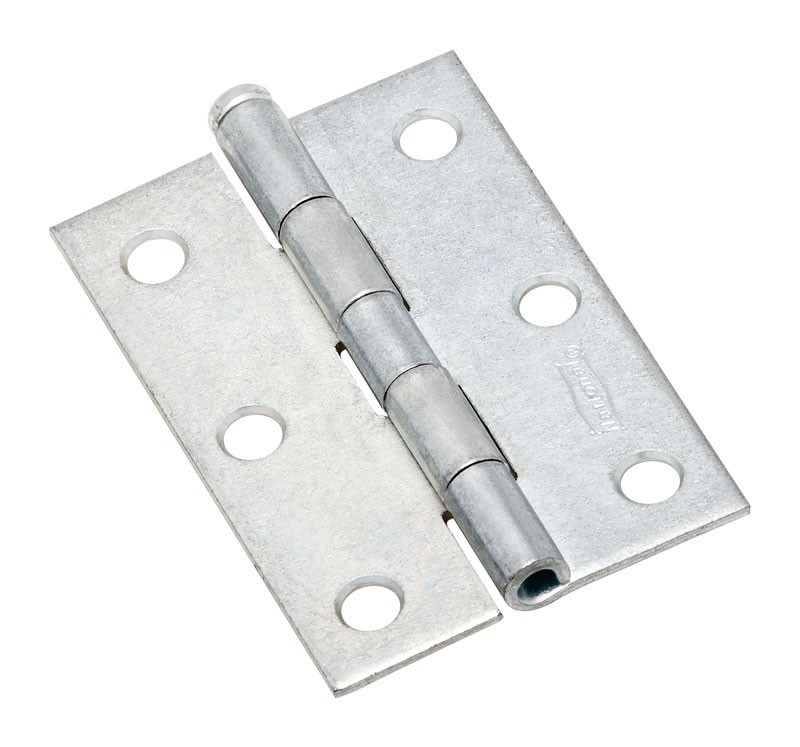 National Hardware N142-034 Zinc Plated Steel Full Mortise Narrow Hinge 3 L in.