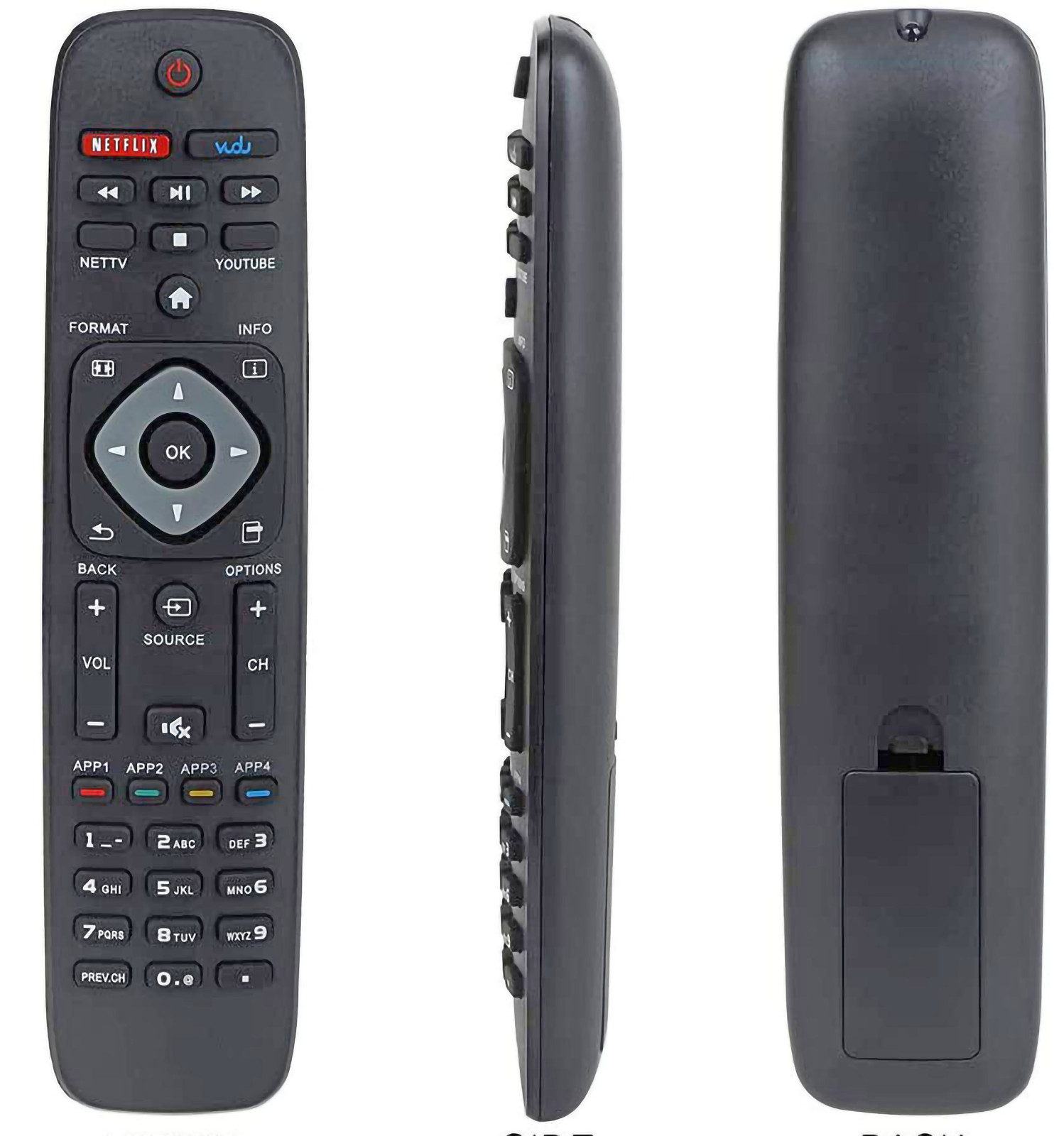 IR Remote for Philips TV 19PFL3504D/F7 42PFL3704D/F7 22PFL3504D/F 32PFL3504D/F7