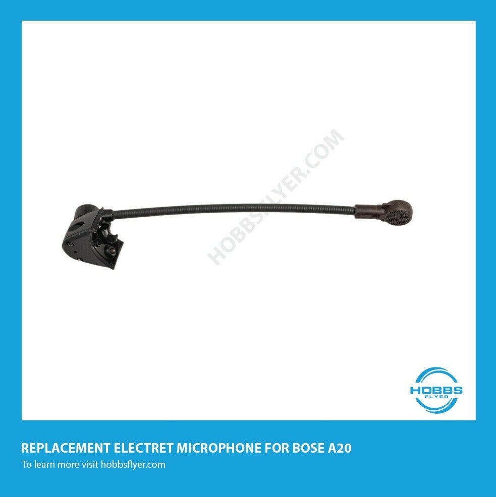 Bose A20 Aviation Headset Electret High Impedance Boom Microphone Mic / Mike
