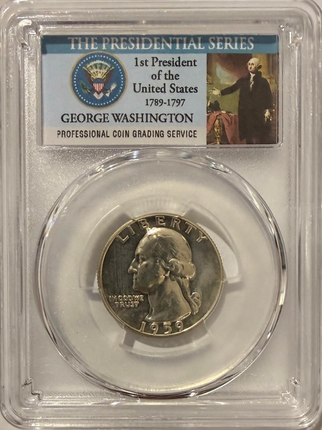 1959 Washington silver quarter 25C PCGS PR66