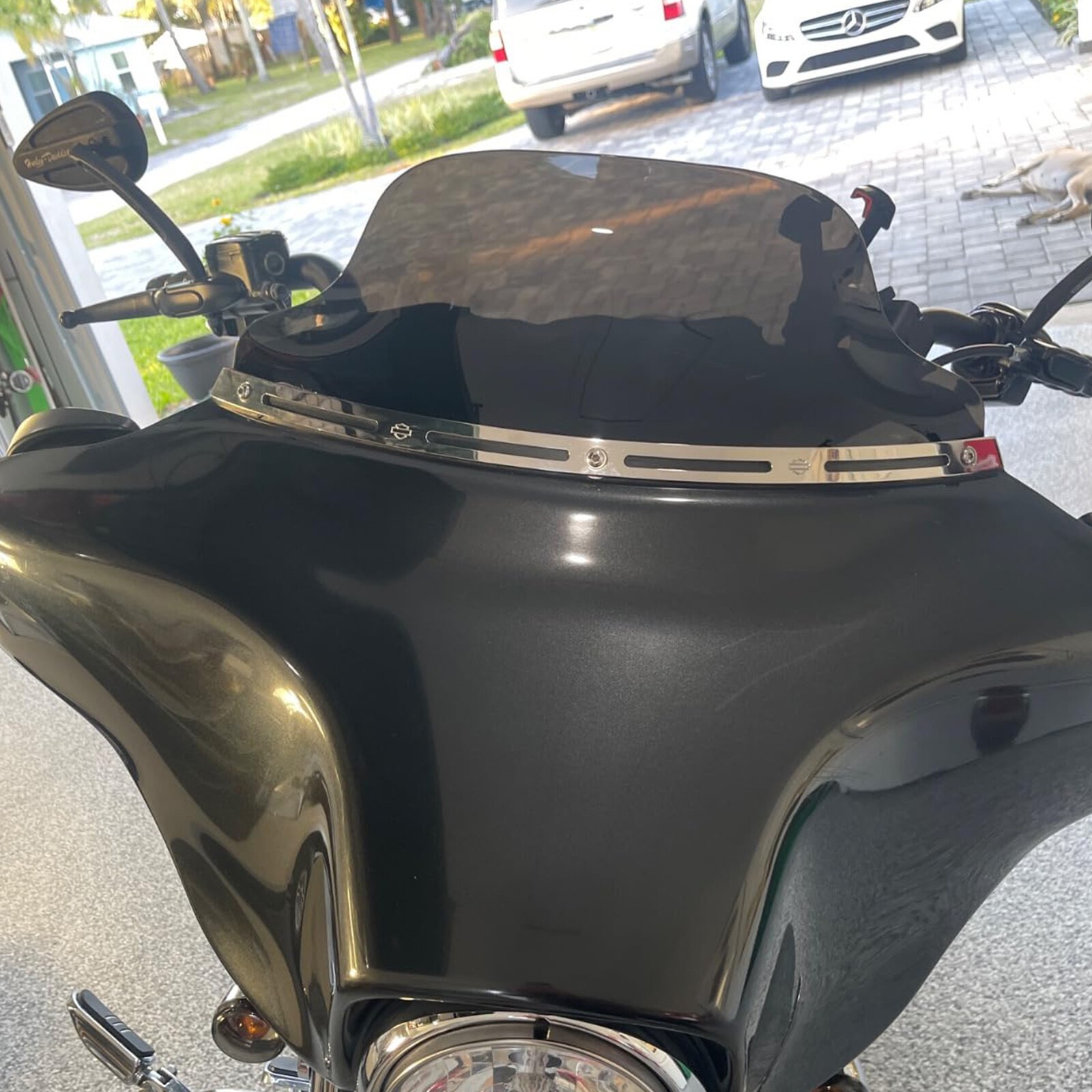 8" Wave Windshield Windscreen For-Harley CVO Ultra Classic Electra Glide FLHTCU