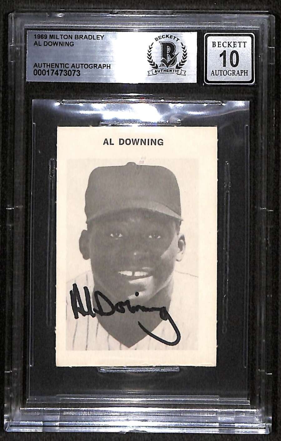 1969 Milton Bradley 76 Al Downing  BGS Auto 10 Autographed Authentic C92970