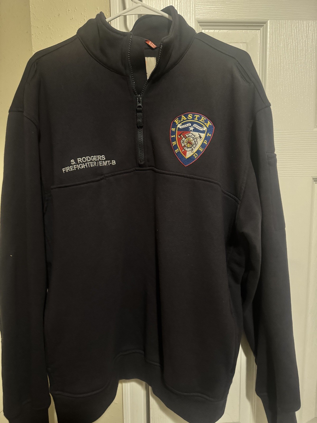 5.11 Tactical Eastex Fire Dept 1/4 Zip Sweatshirt Faded Large