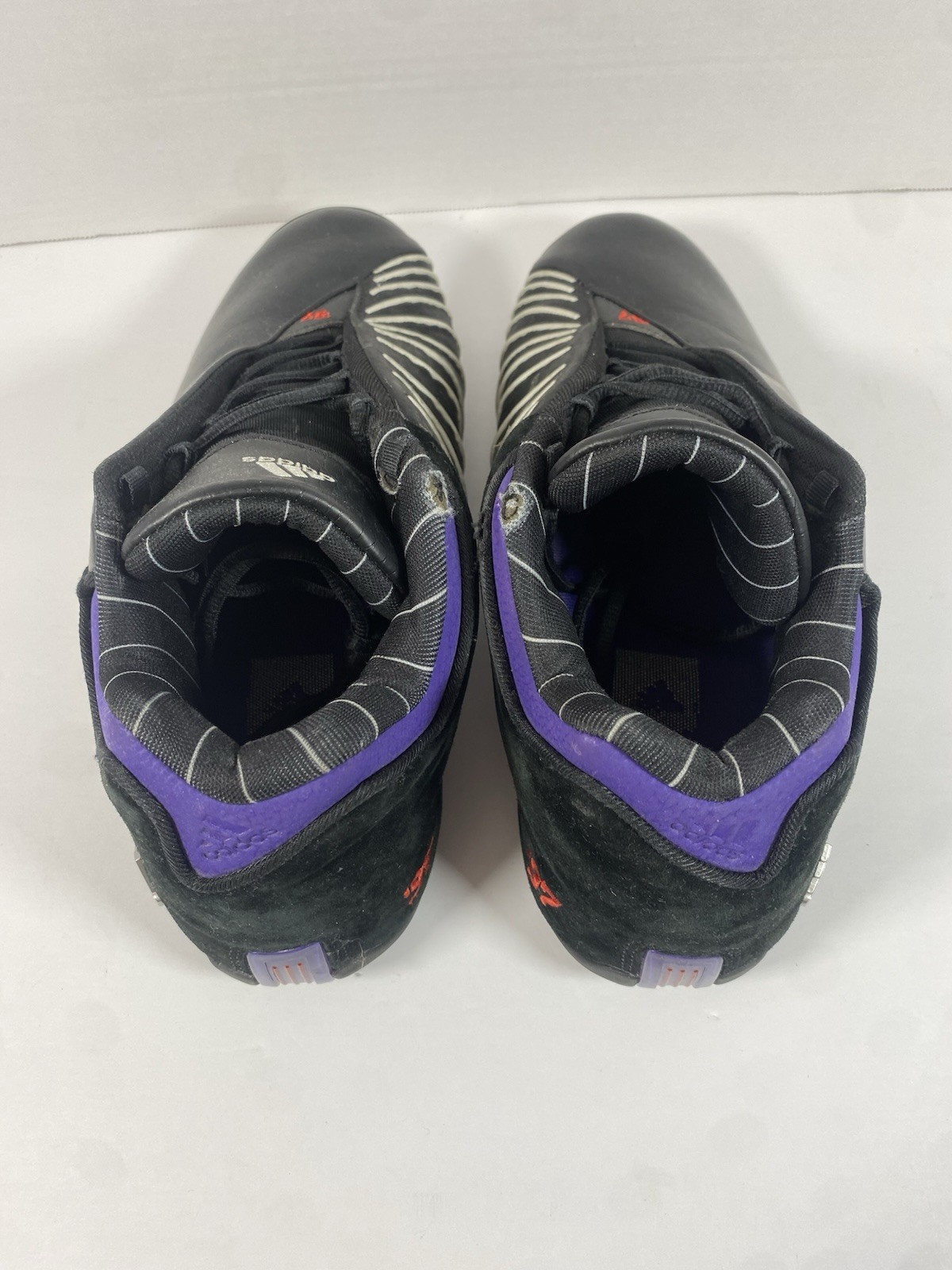 ADIDAS T-MAC 3 Restomod Size 9.5 GY2394 Basketball Shoes Black Purple Lace Up