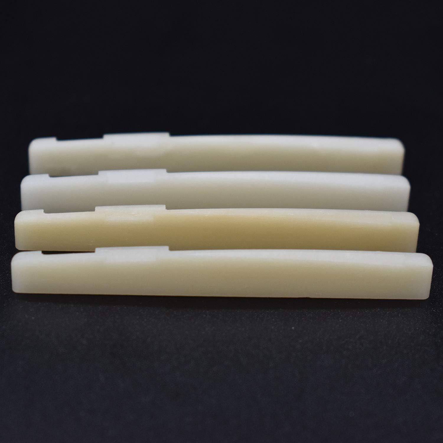 Unbleached Acoustic Guitar Bridge Saddle, Fit for Saddle x 4, Bone