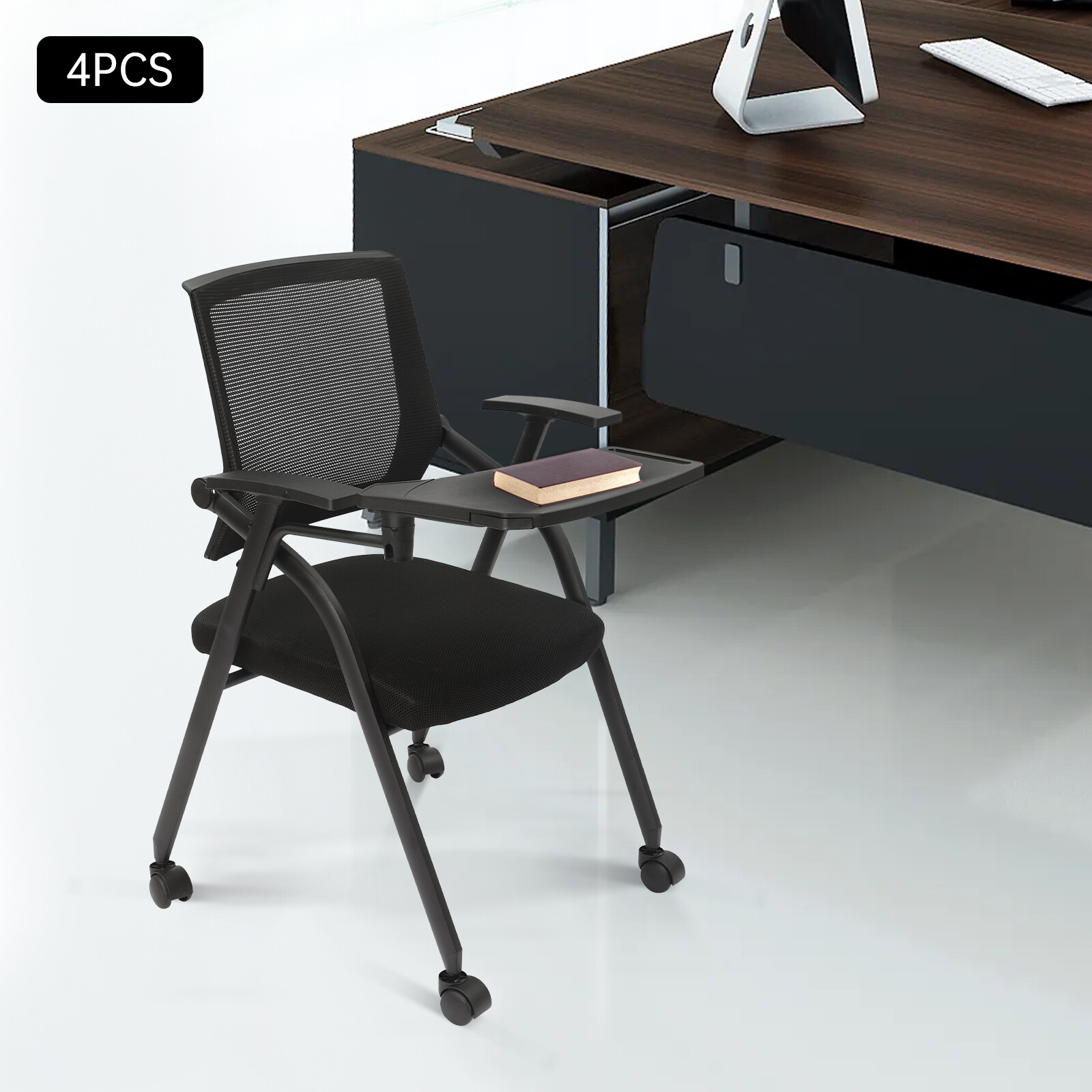 Office Conference Reception Chair Guest Chair Mesh Back Waiting Room Seat 4 Pcs