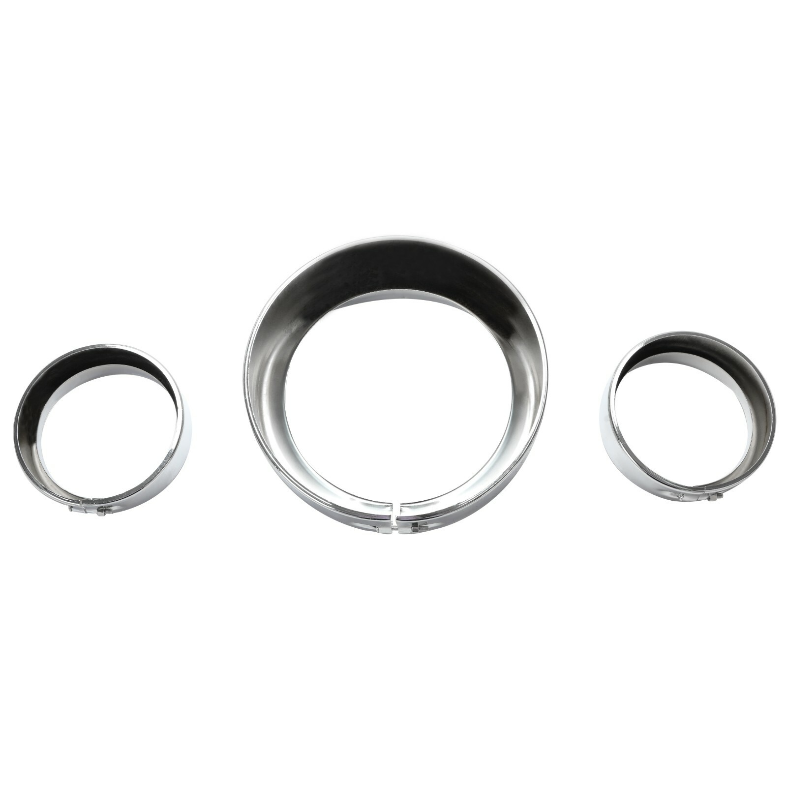 Fit For Harley Touring 94+ 7" Headlight 4.5 Passing Light Trim Ring Bezel Visor