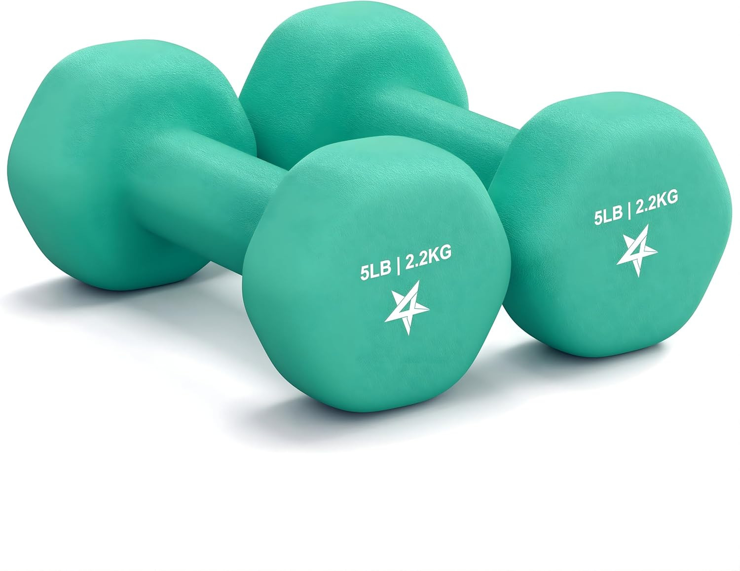 Neoprene Coated Dumbbell Hand Weight Sets of  - Multiple Weight Options with 15