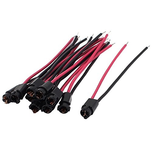 Car Dashboard Light T5 Socket Wiring Harness Connector 10pcs