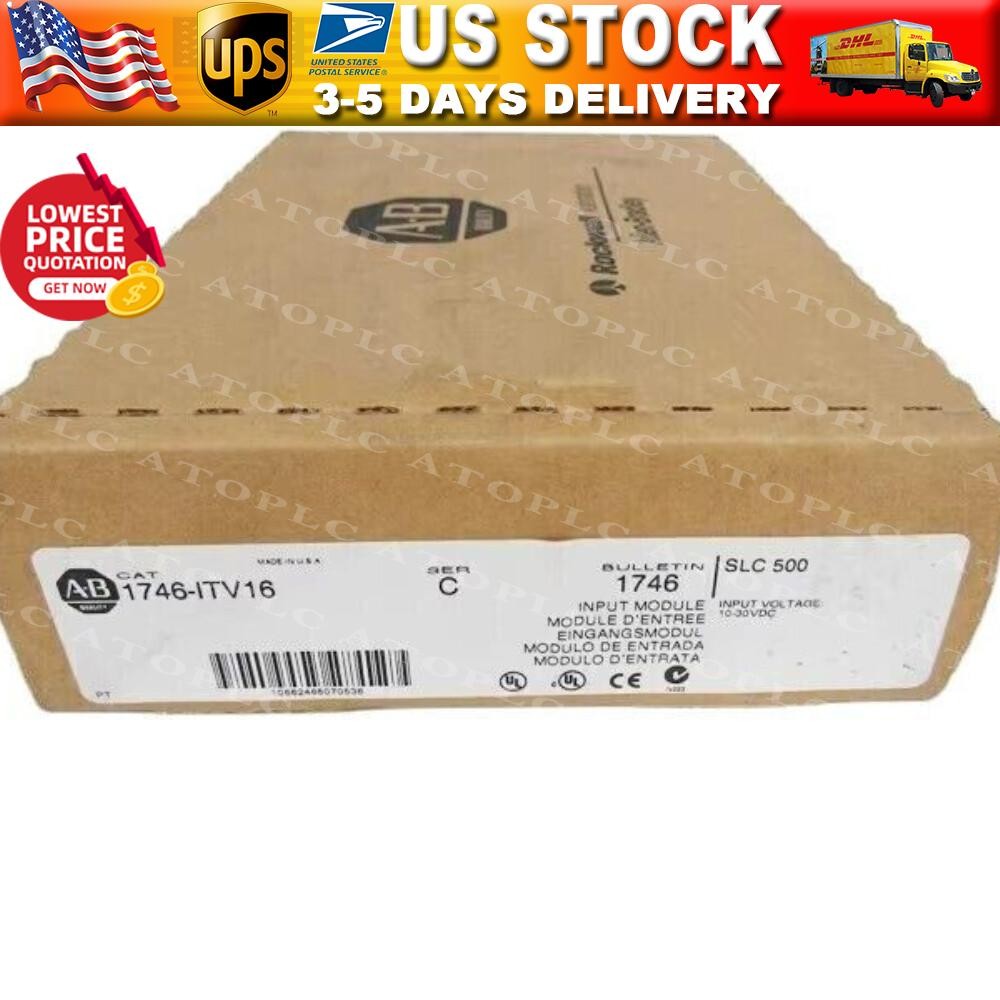New Factory Sealed AB 1746-ITV16 SER C SLC 500 16 Point Input Module US Free Tax