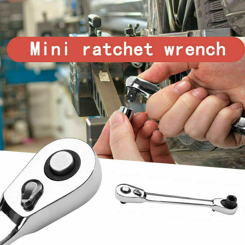 1/4 INCH MINI DOUBLE ENDED QUICK SOCKET RATCHET WRENCH ROD SCREWDRIVER BIT TOOL!