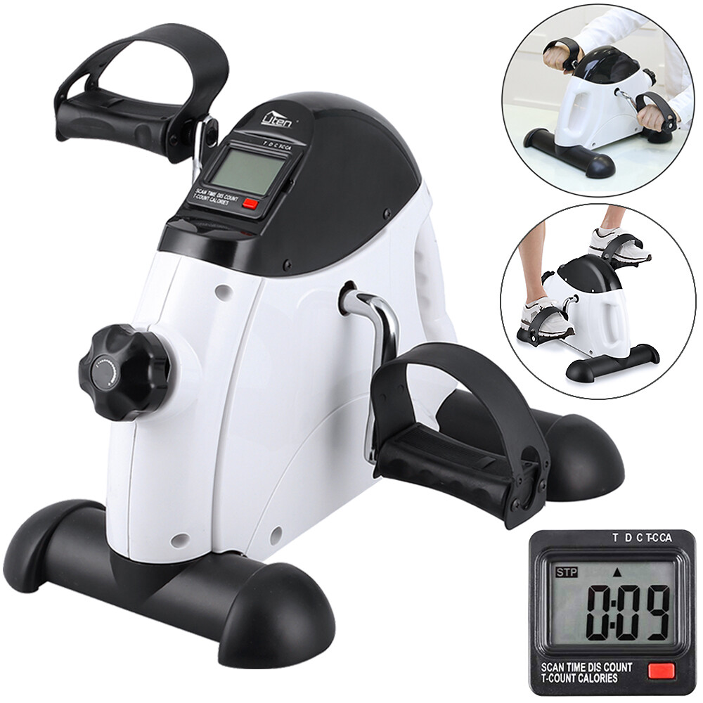 Mini Under Desk Pedal Exerciser Portable Arm Leg Peddler Machine w/ LCD Display