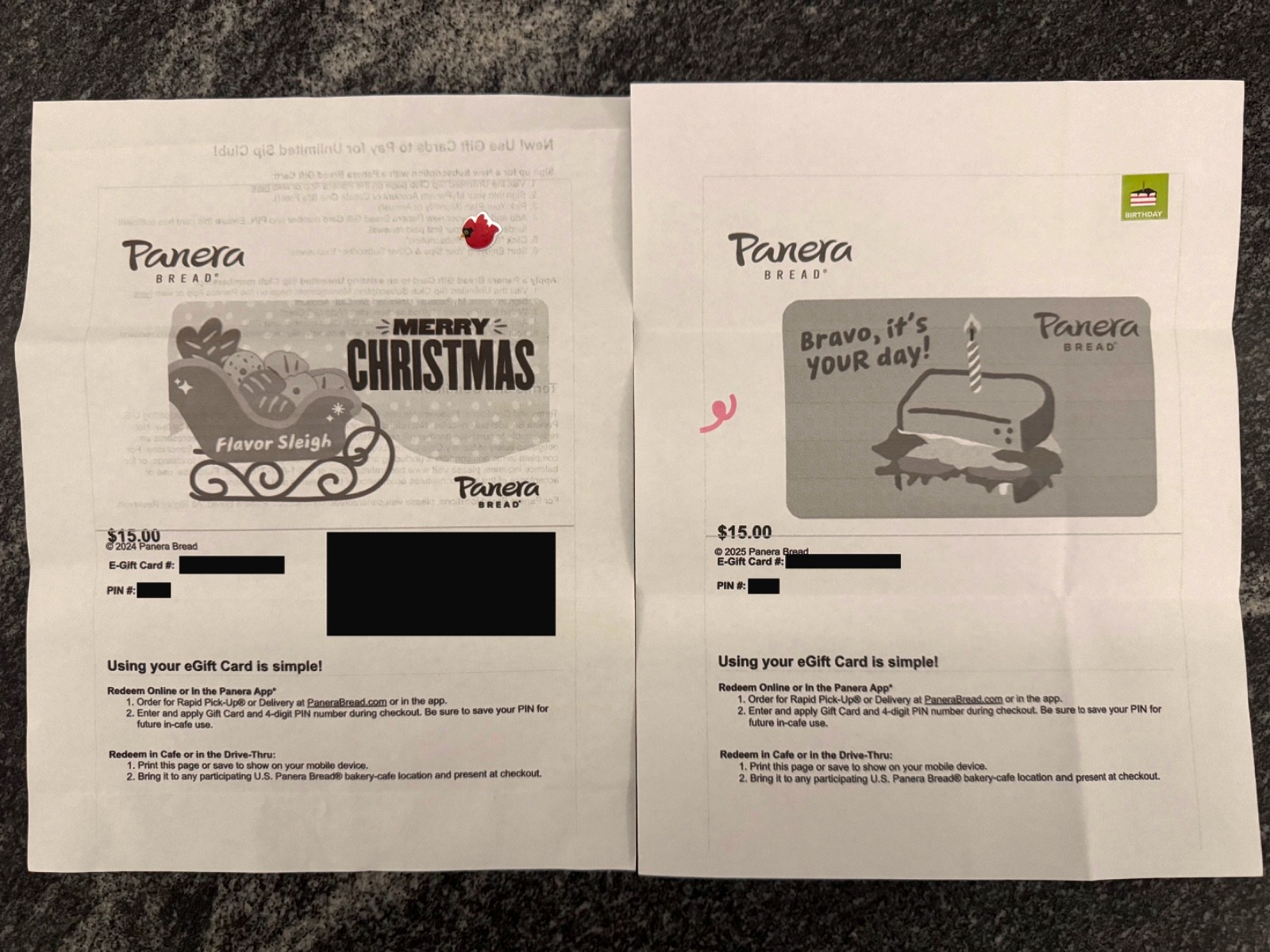 Panera Bread Gift Card $30 Value