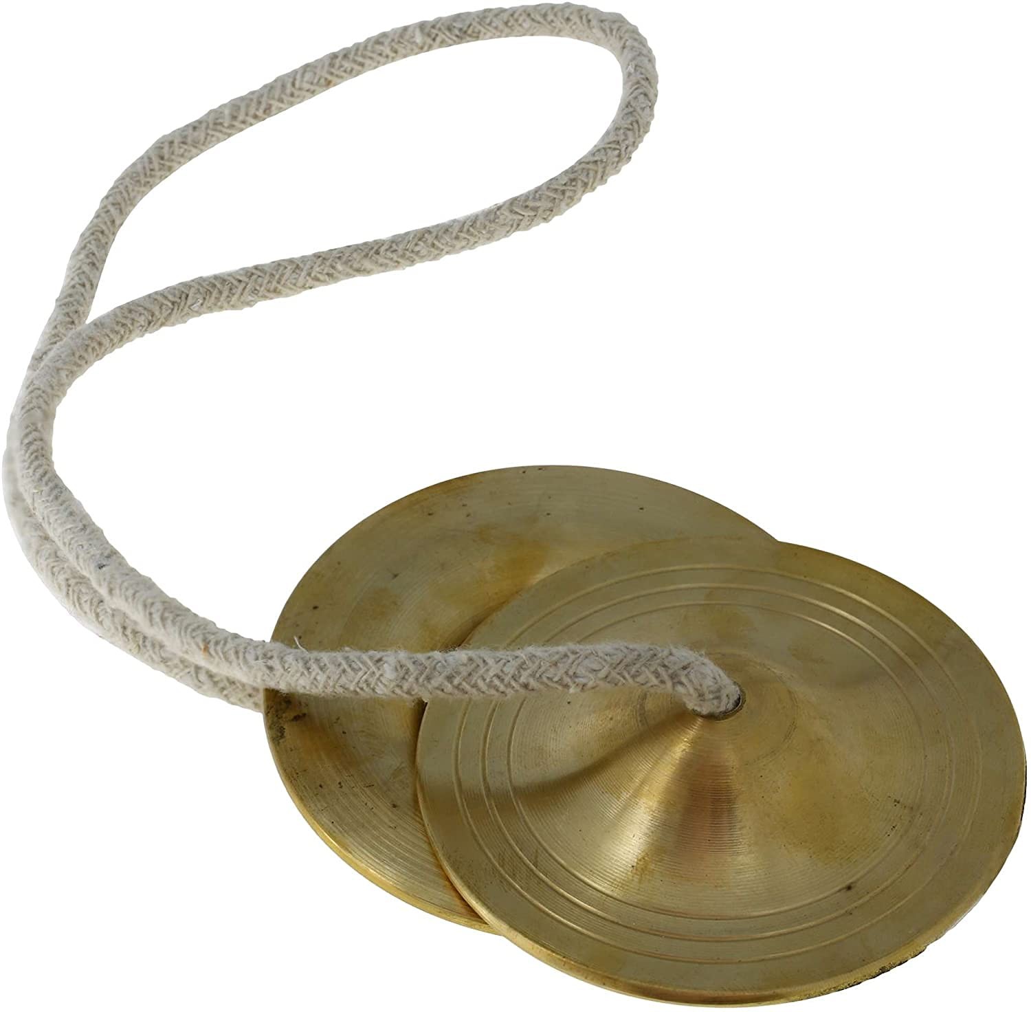 Manjeera Indian Percussion Instrument Hand Cymbals for Hindu Bhajans 3.5 Inches