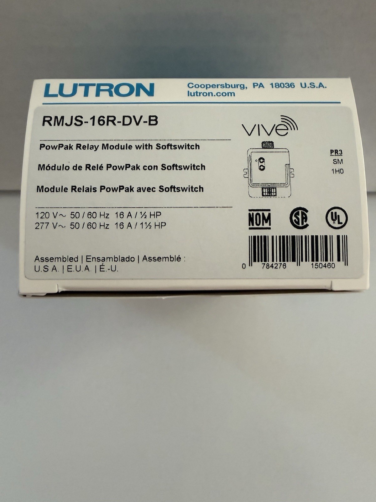 Lutron VIVE POW PAK Relay RMJS-16R-DV-B