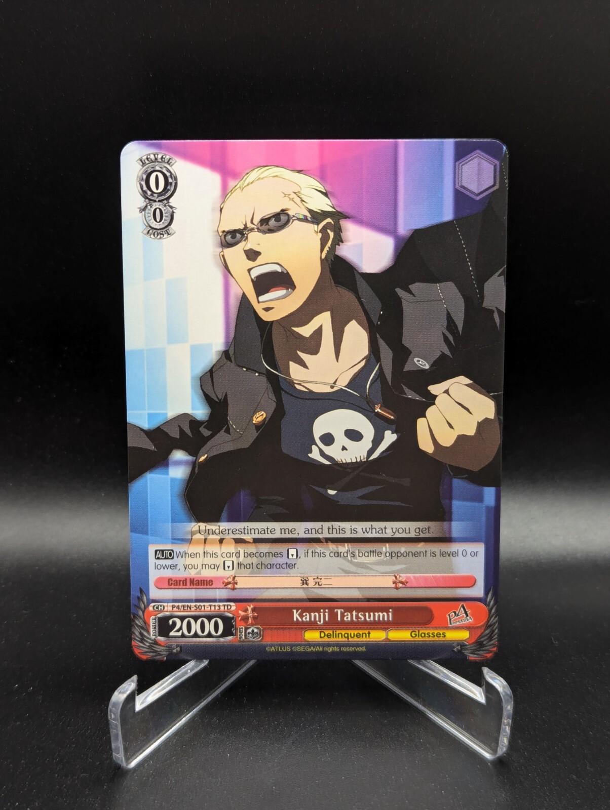 Weiss Schwarz Kanji Tatsumi P4/EN-S01-T13 Persona 4 NM Card