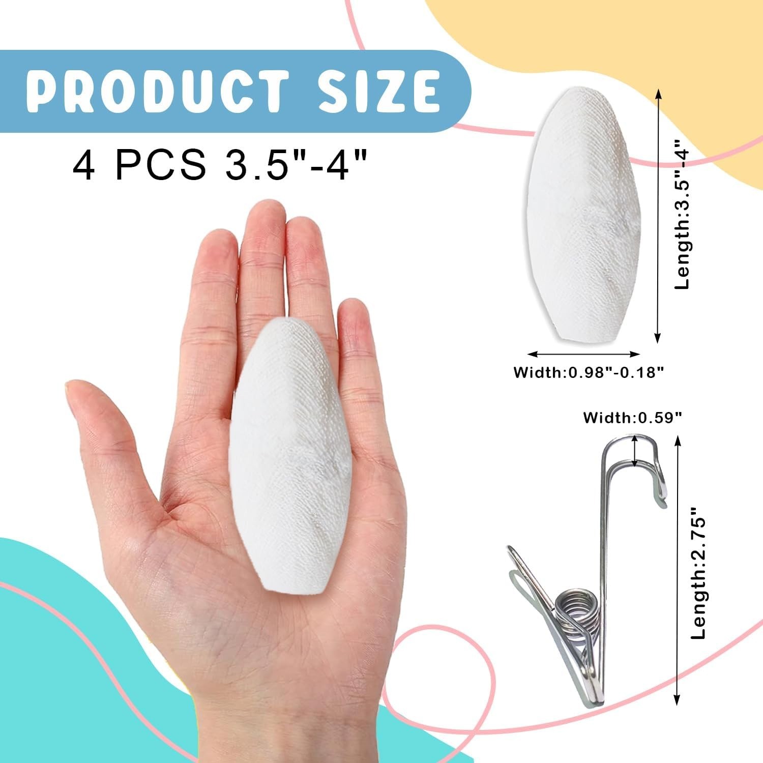 3.5"-4" Cuttlebone for Birds Parakeets, Cuddle Bone with Metal Clip, Cuttlefi...