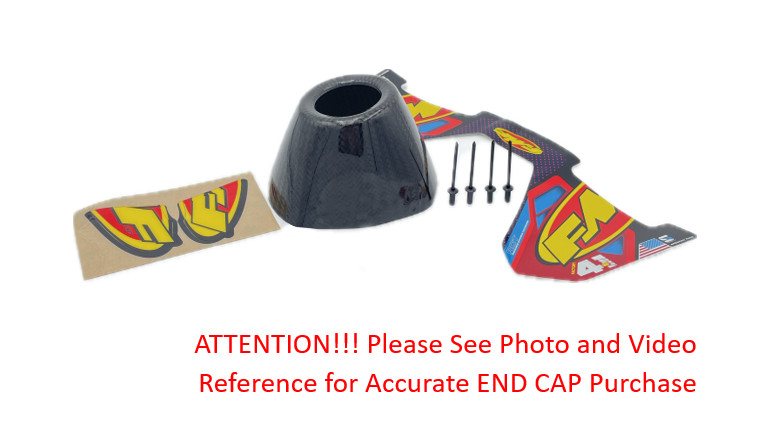 FMF 040693 Replacement 4.1 Carbon Fiber Cap Kit - NEW Style