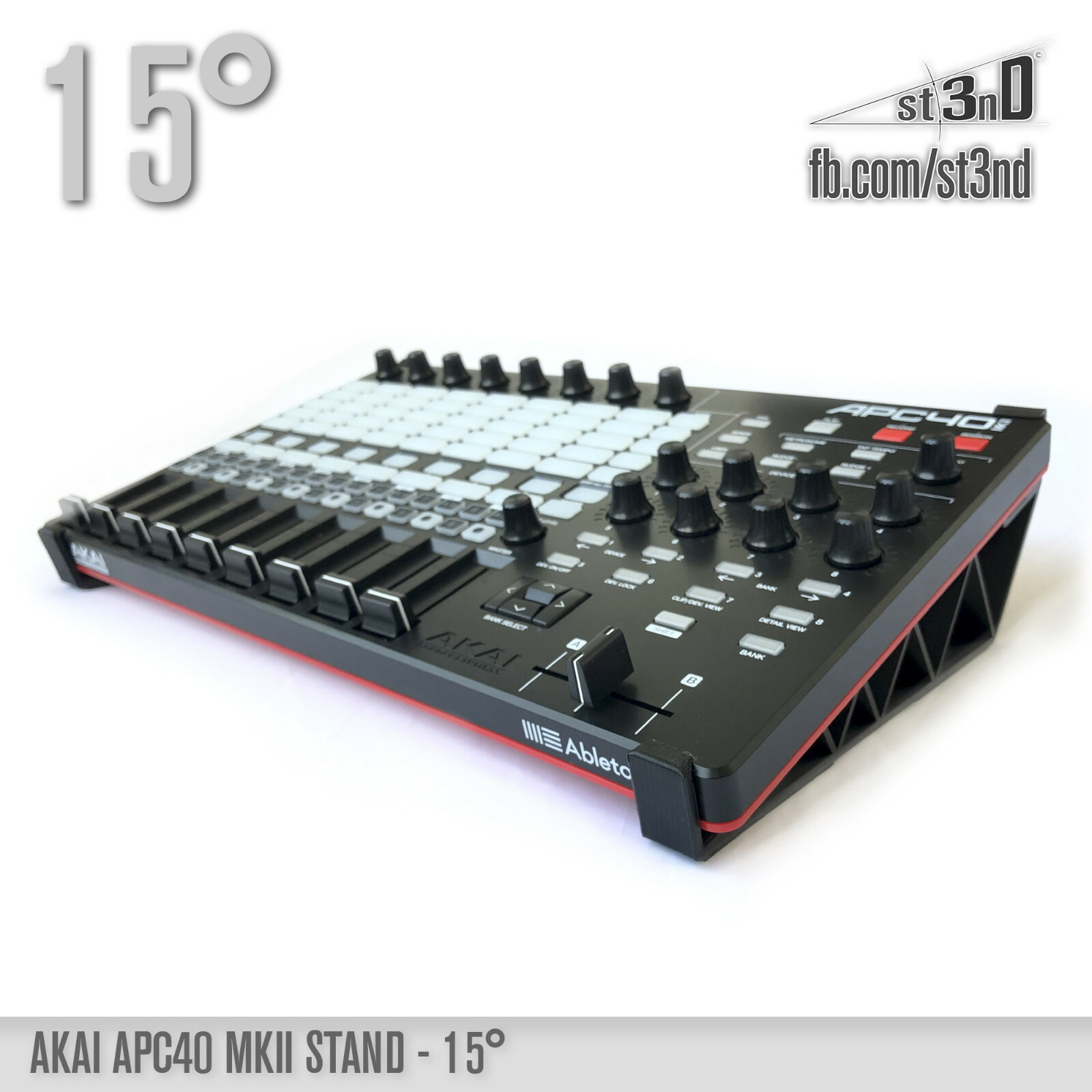 AKAI APC40 MK2 (MKII) Stand - 15 degree - 3D printed